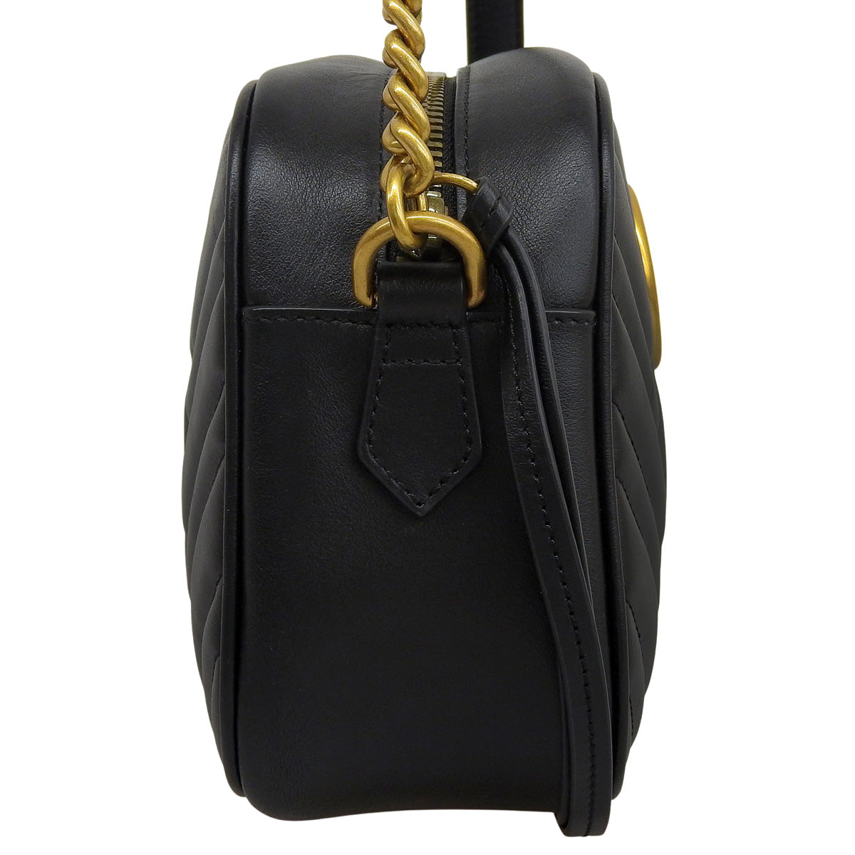 GG Marmont Small Camera Bag, Leather, Black, 447632