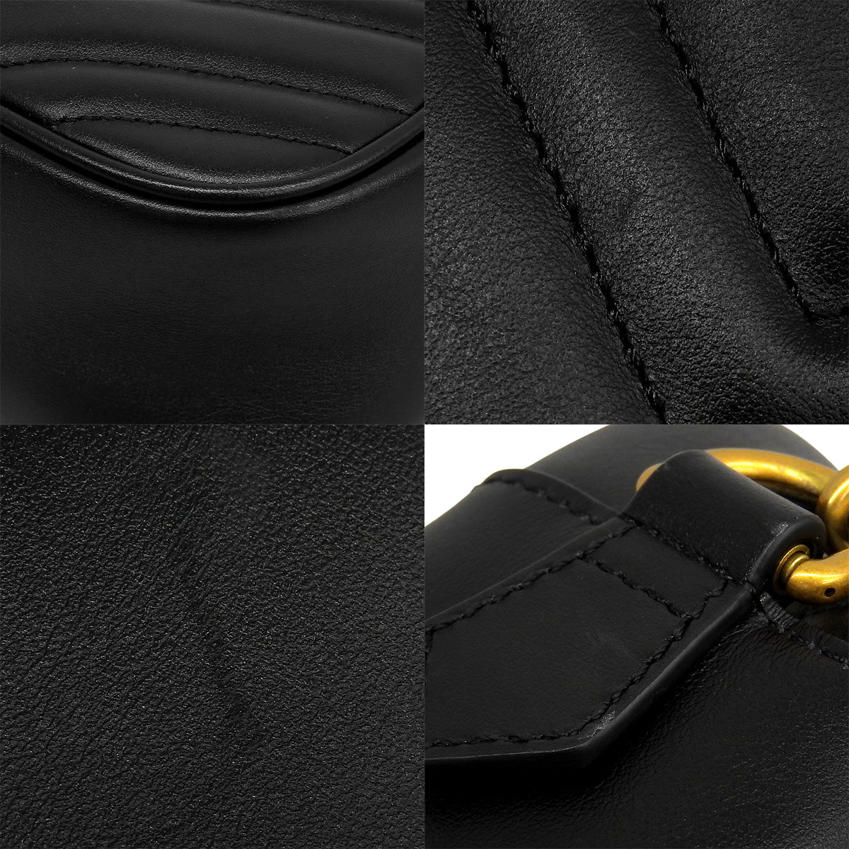 GG Marmont Small Camera Bag, Leather, Black, 447632