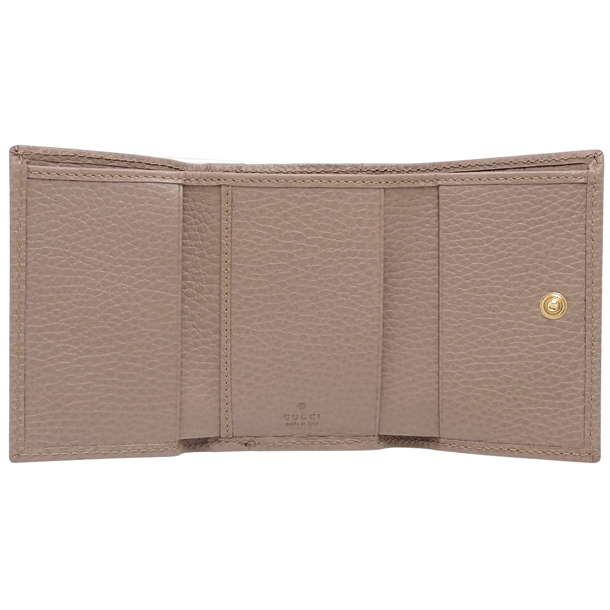 GG Marmont Tri-fold Wallet, Beige Leather, 644407