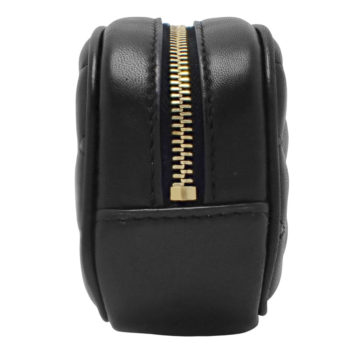 カサンドラロゴ ミニポーチ キルティングレザー ブラック 669934