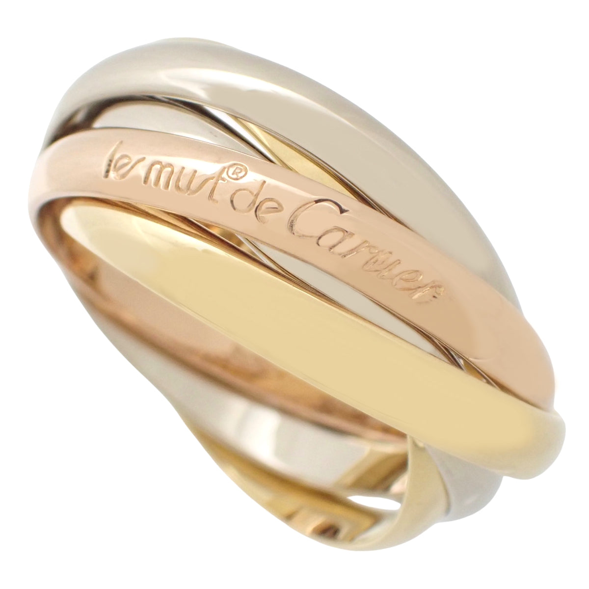 les must de Cartier トリニティリング K18YG K18PG K18WG 9.4g