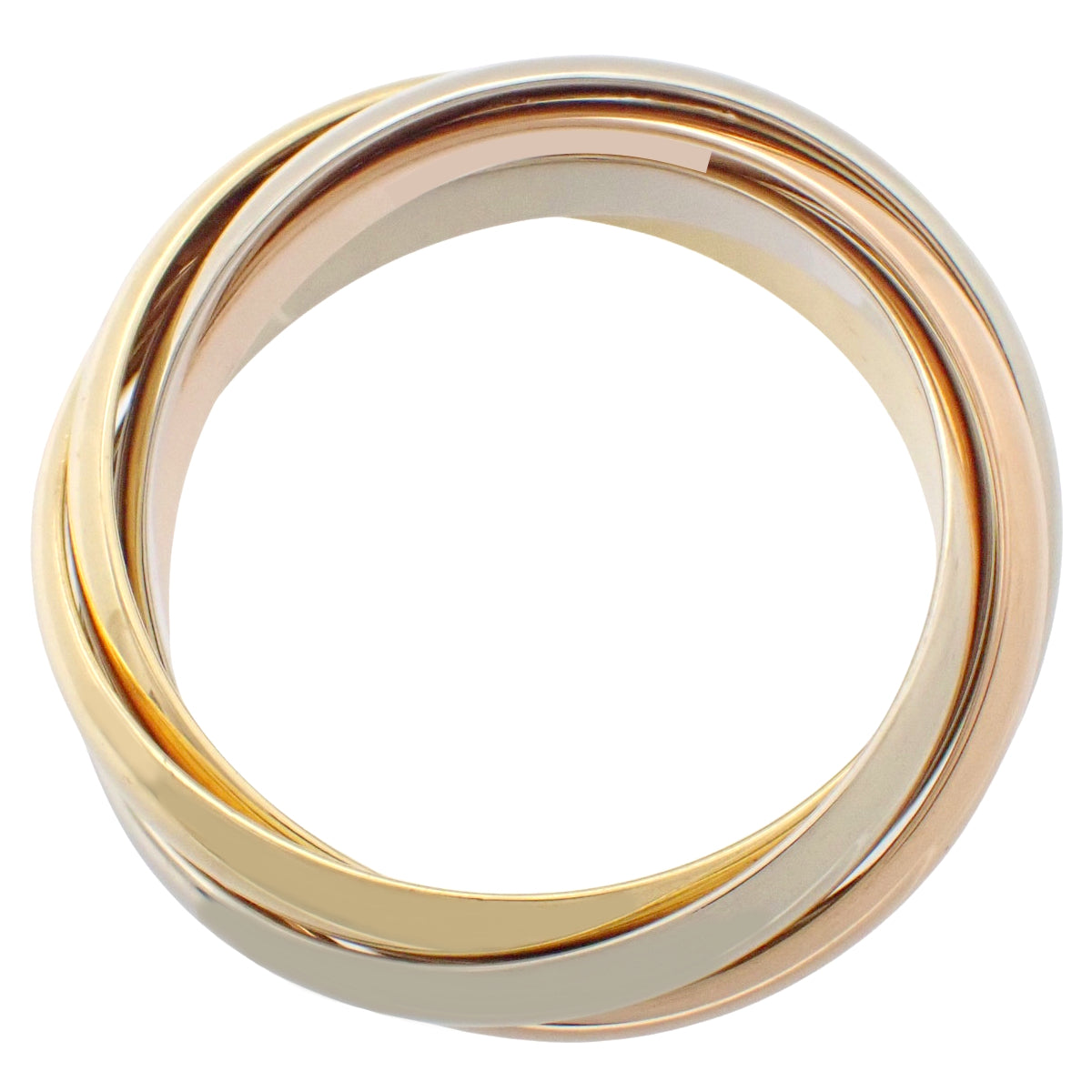 les must de Cartier Trinity Ring K18YG K18PG K18WG 9.4g