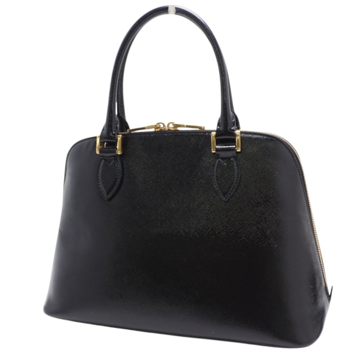 Logo 2-Way Bag 漆皮/珐琅黑色 1BA002