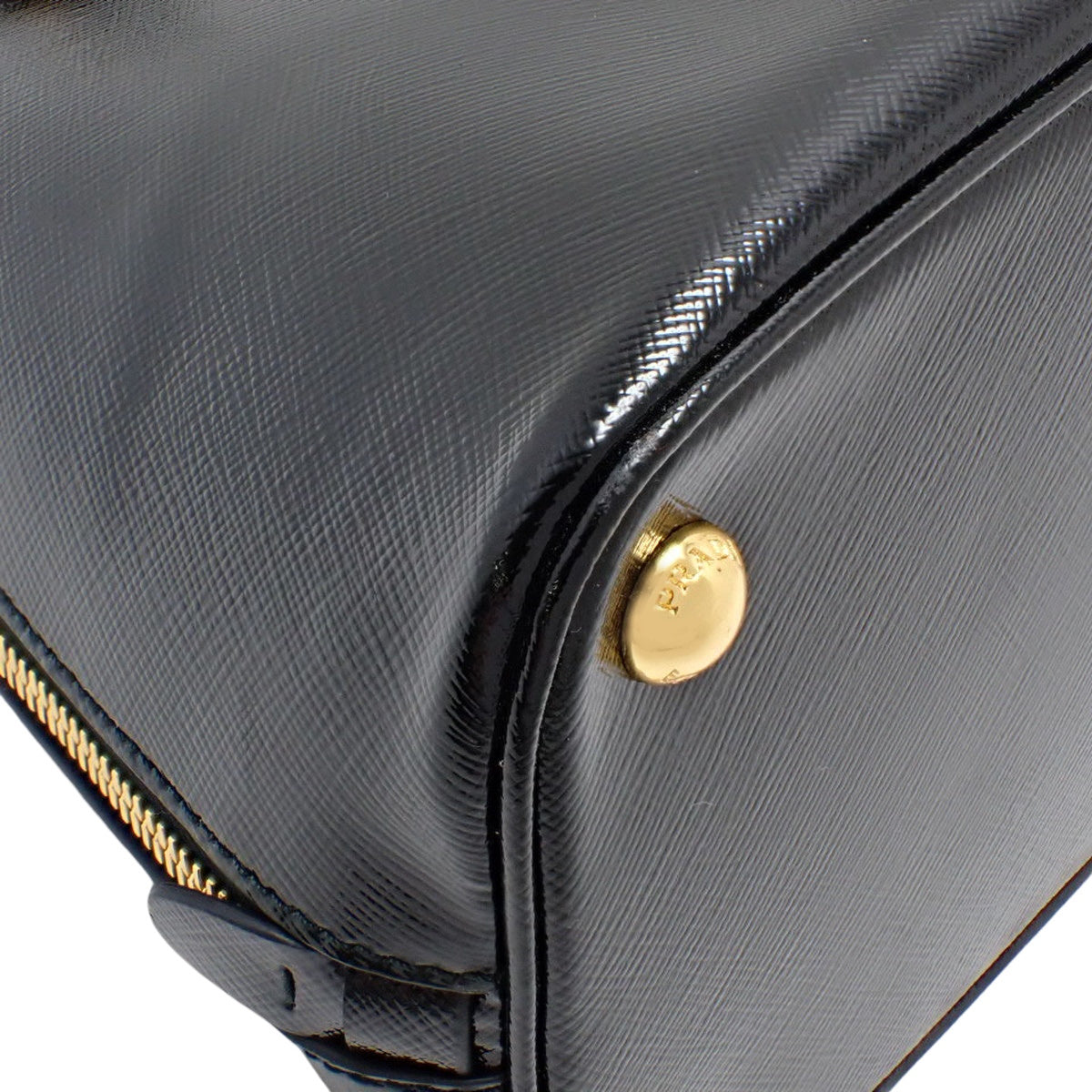 Logo 2-Way Bag 漆皮/珐琅黑色 1BA002