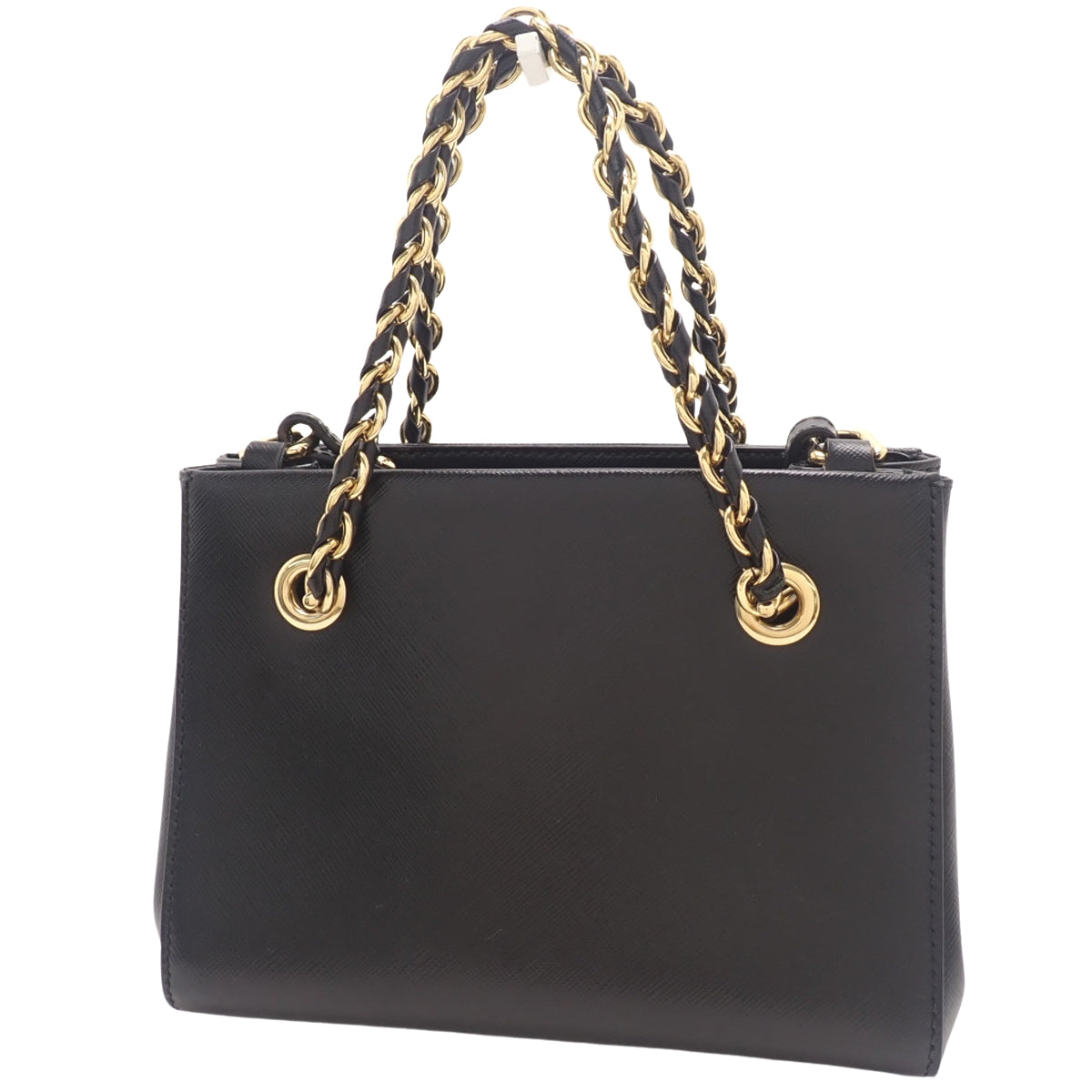 ヴァラリボン 2WAYチェーンバッグ レザー ブラック