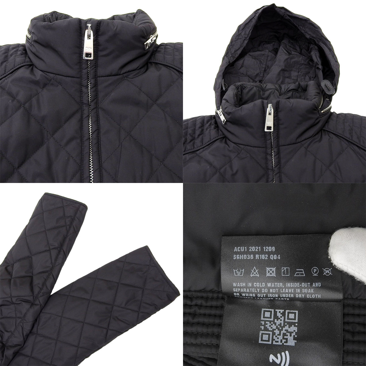 Hooded Quilted Nylon Jacket 2021 Size 46