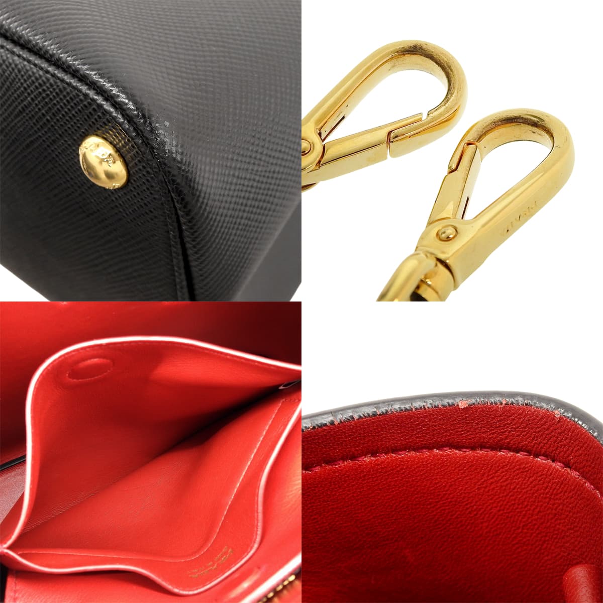 ドゥーブレ ミディアムバッグ サフィアーノレザー NERO/FUOCO 1BG775