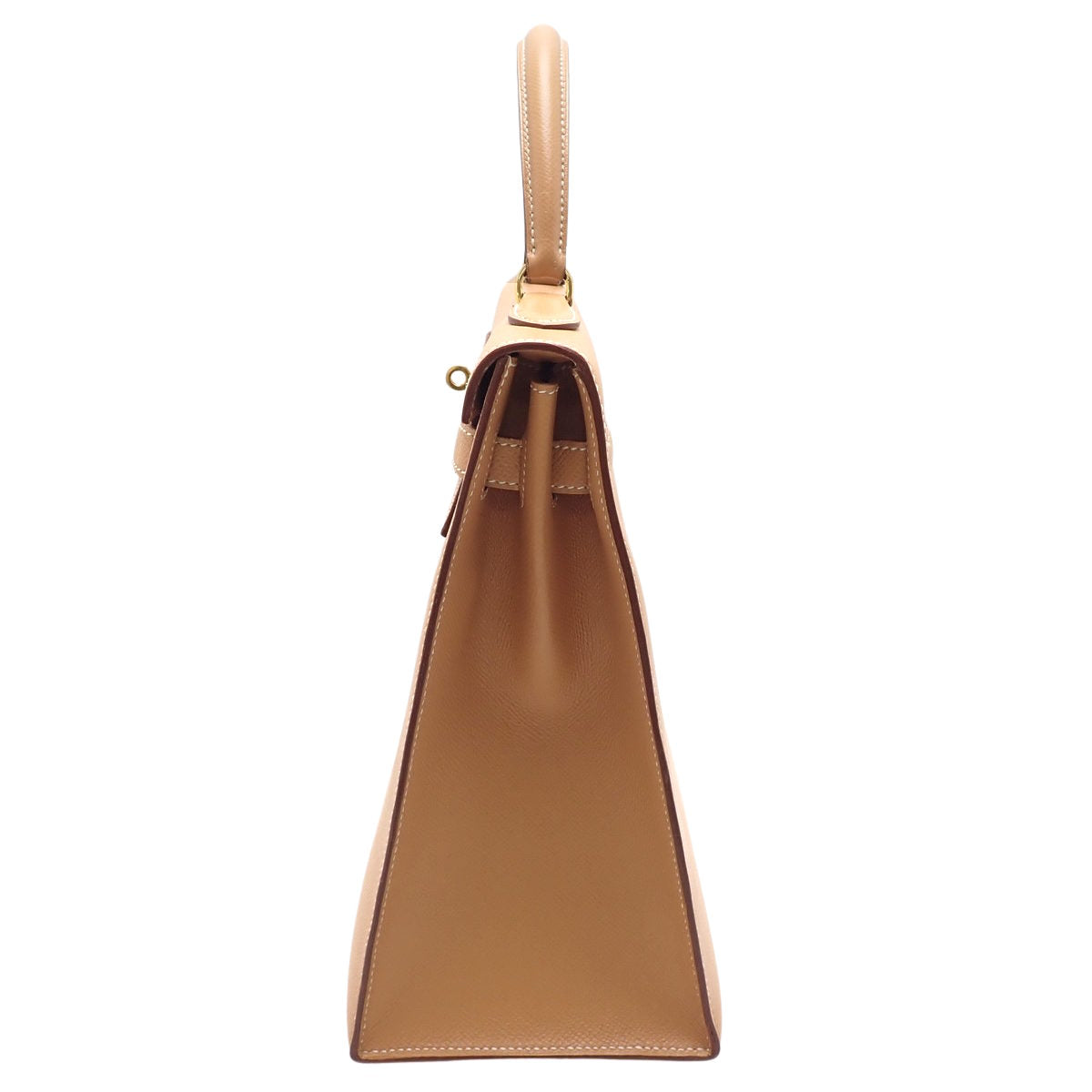 ケリー35 (外縫い） クシュベル ナチュラル ゴールド金具 ○X刻印