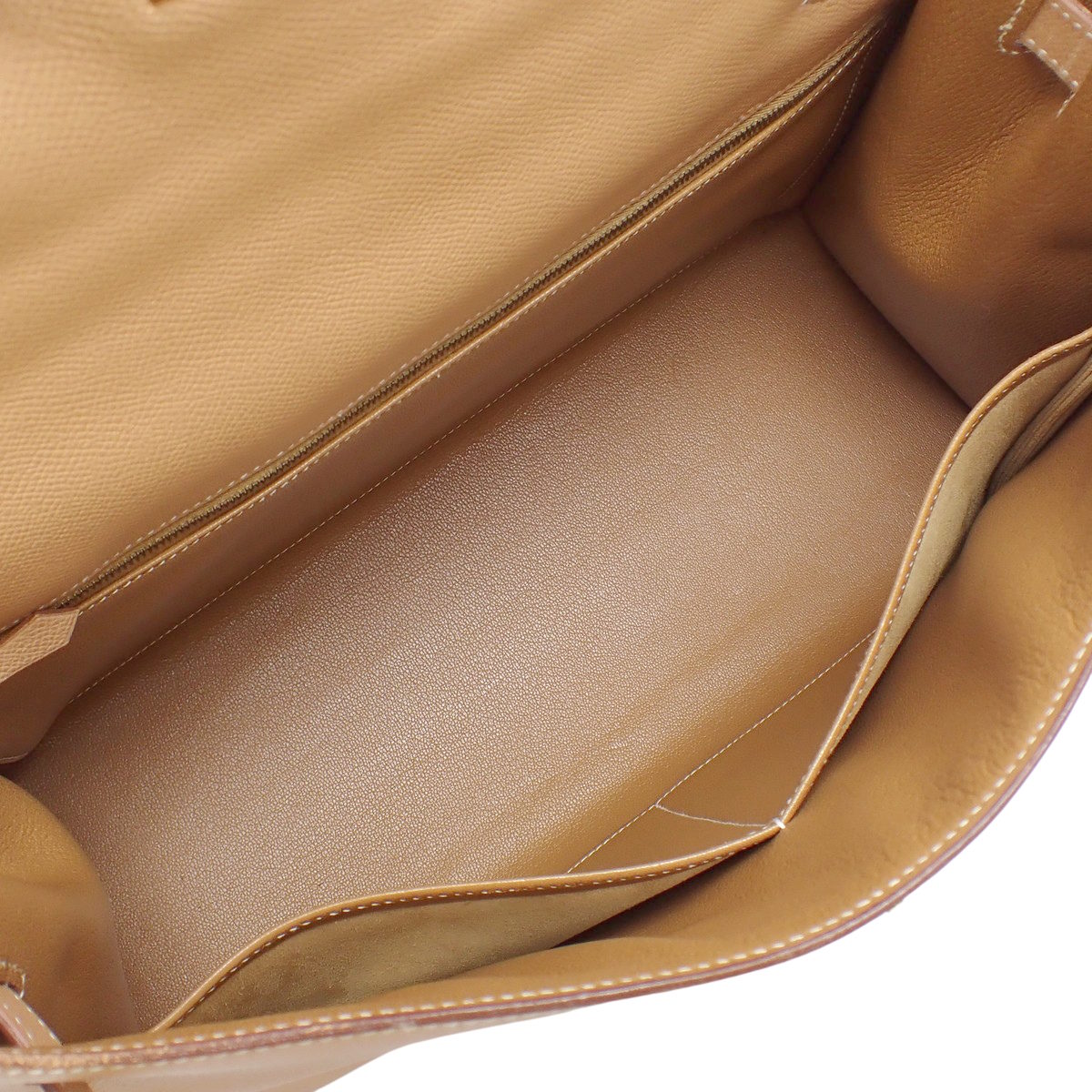 ケリー35 (外縫い） クシュベル ナチュラル ゴールド金具 ○X刻印