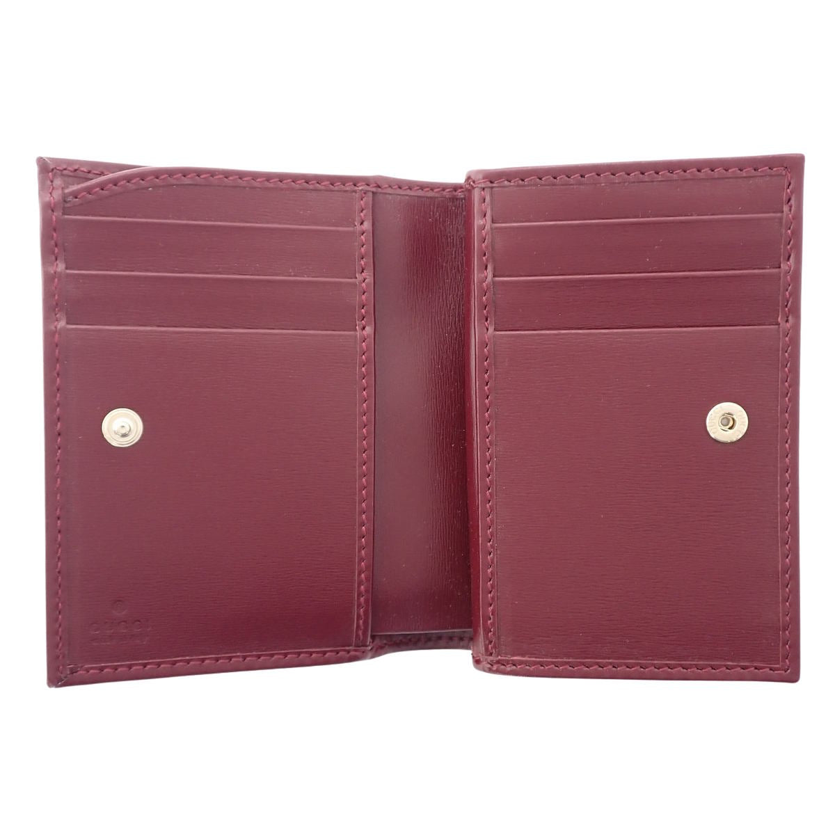 GG Shadow Bifold Wallet in GG Supreme Canvas, Bordeaux, 795060