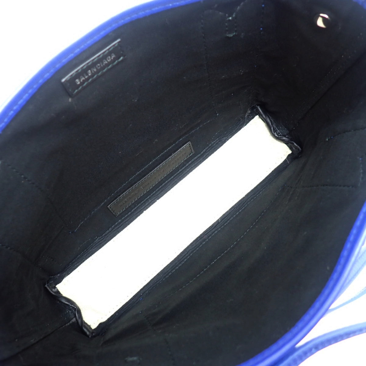 ネイビーカバ XS カーフ キャンバス オフホワイト ブルー 390346