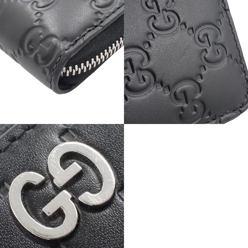 Guccissima GG logo round zipper long wallet