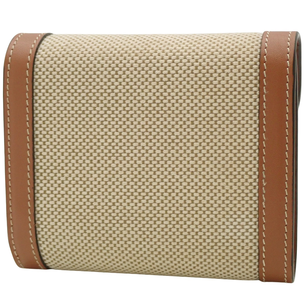 トリオン スモールフラップウォレット カーフ キャンバス ナチュラル タン 10D782DB2.02NT