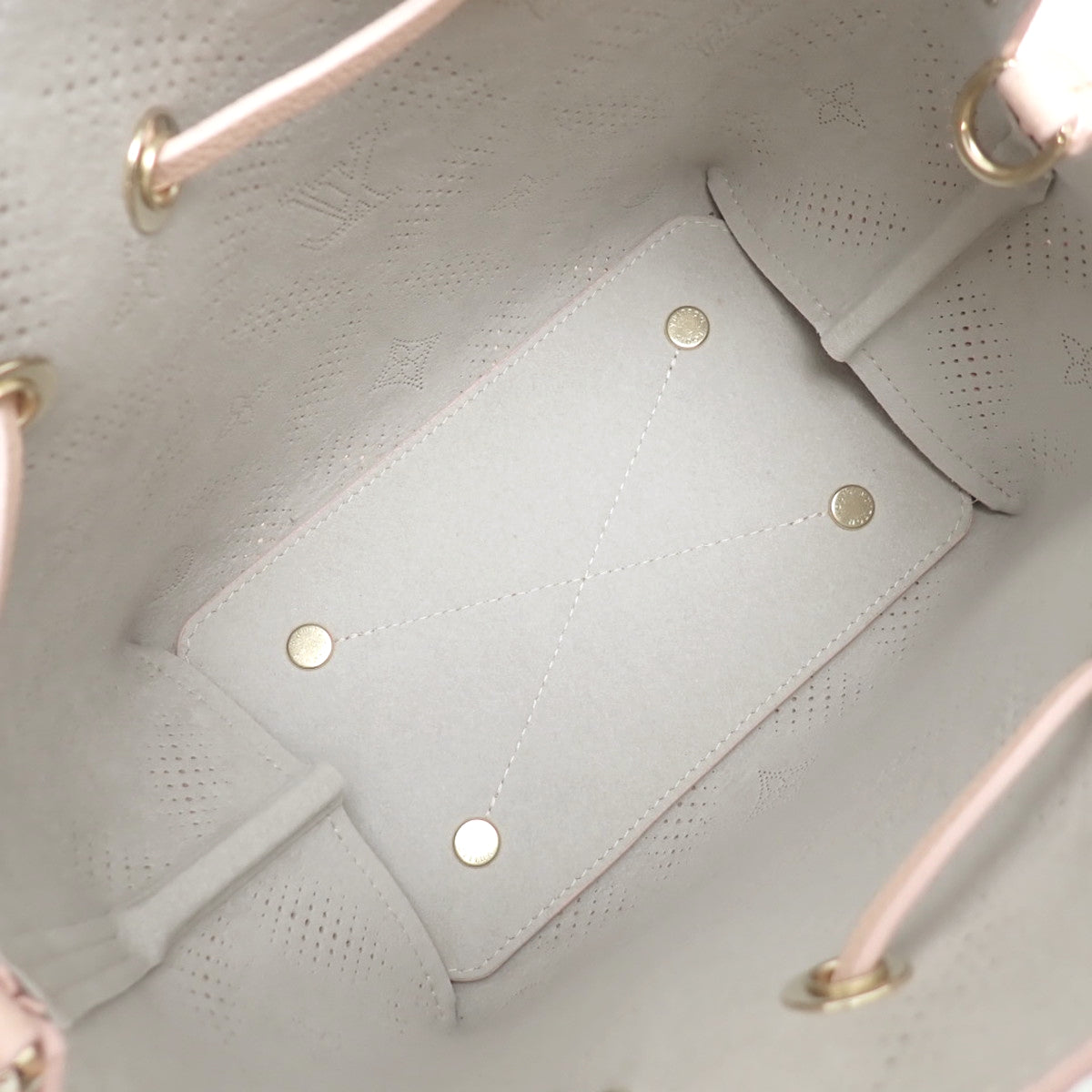 Monogram Mahina Bella Mahina 玫瑰茉莉色皮革包，M23195