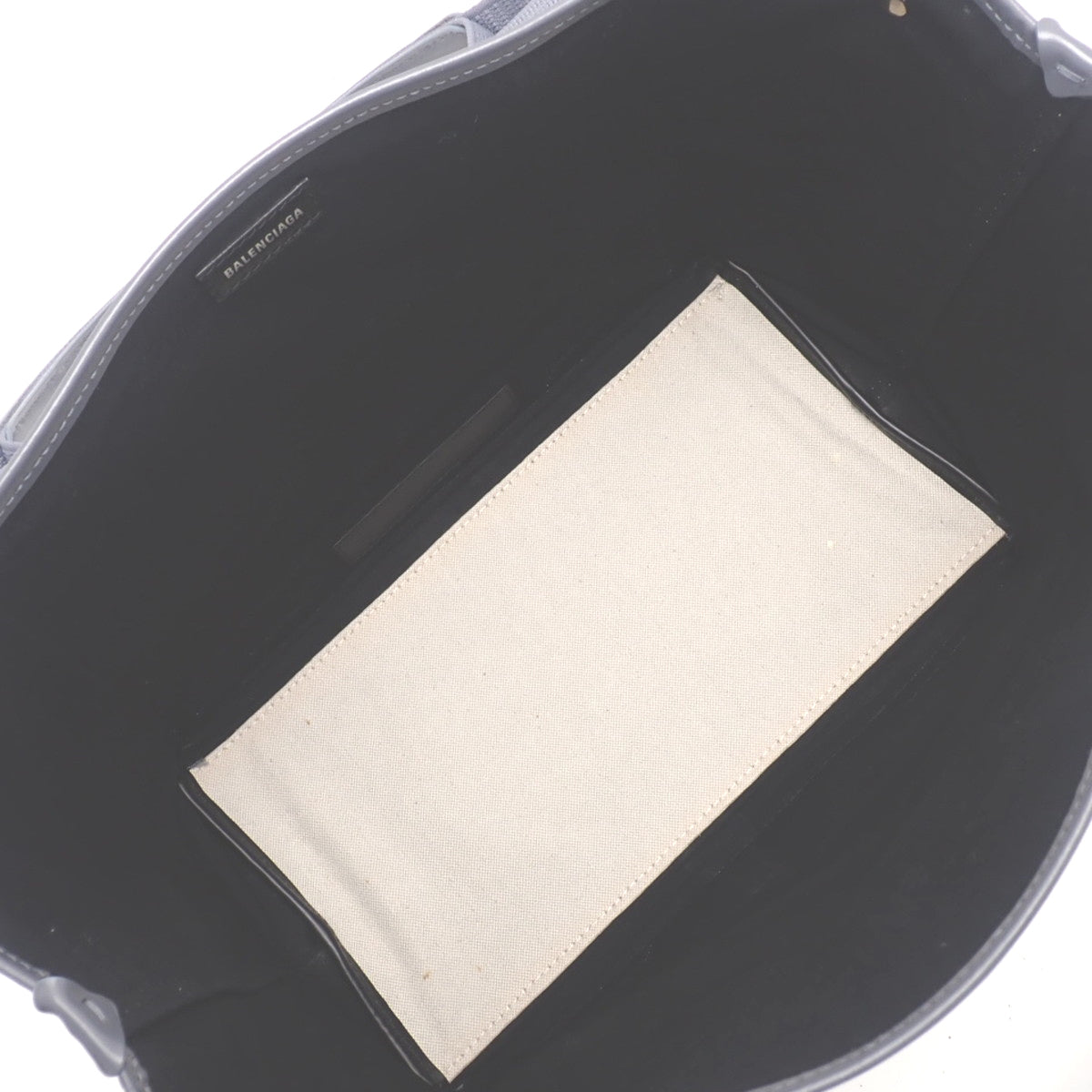 NAVY CABAS S ネイビーカバス コットンキャンバス オフホワイト グレー 339933