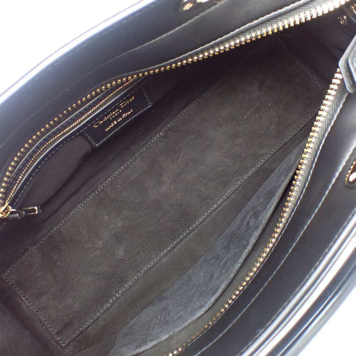 Cannage Lady D-Sire 大号羊皮和小牛皮包，黑色 (M1152OHOW_M900)