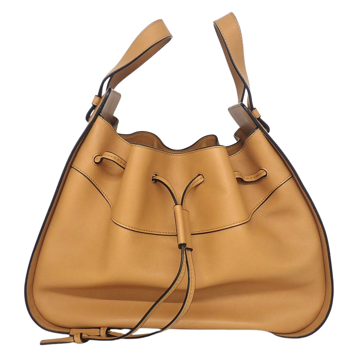 ハンモック ドローストリング ミディアム レザー キャメル 329.77.V06