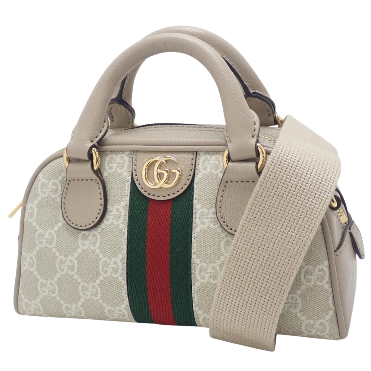 Offdia 2-Way Bag, GG Supreme Canvas and Leather, Beige, 724606