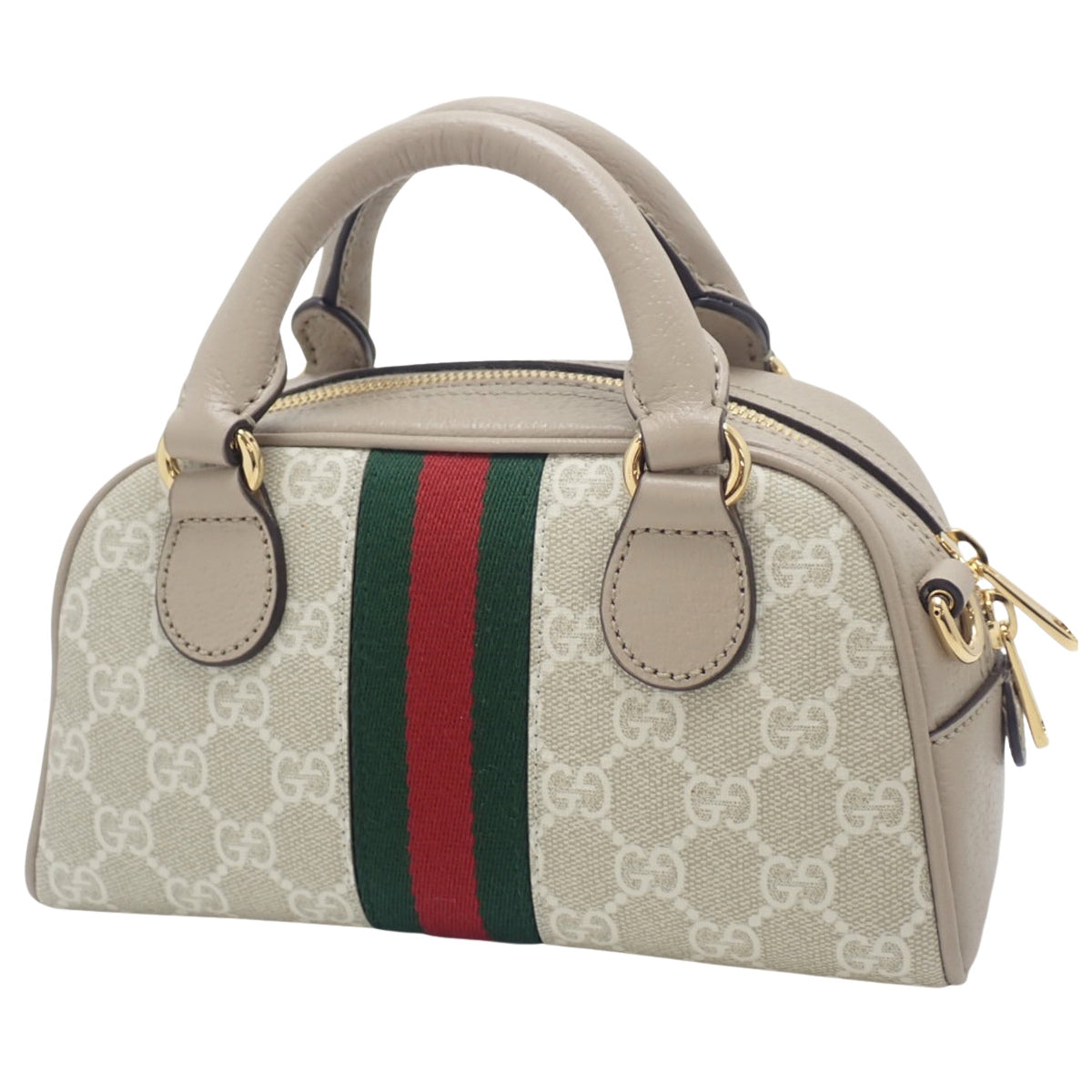 Offdia 2-Way Bag, GG Supreme Canvas and Leather, Beige, 724606