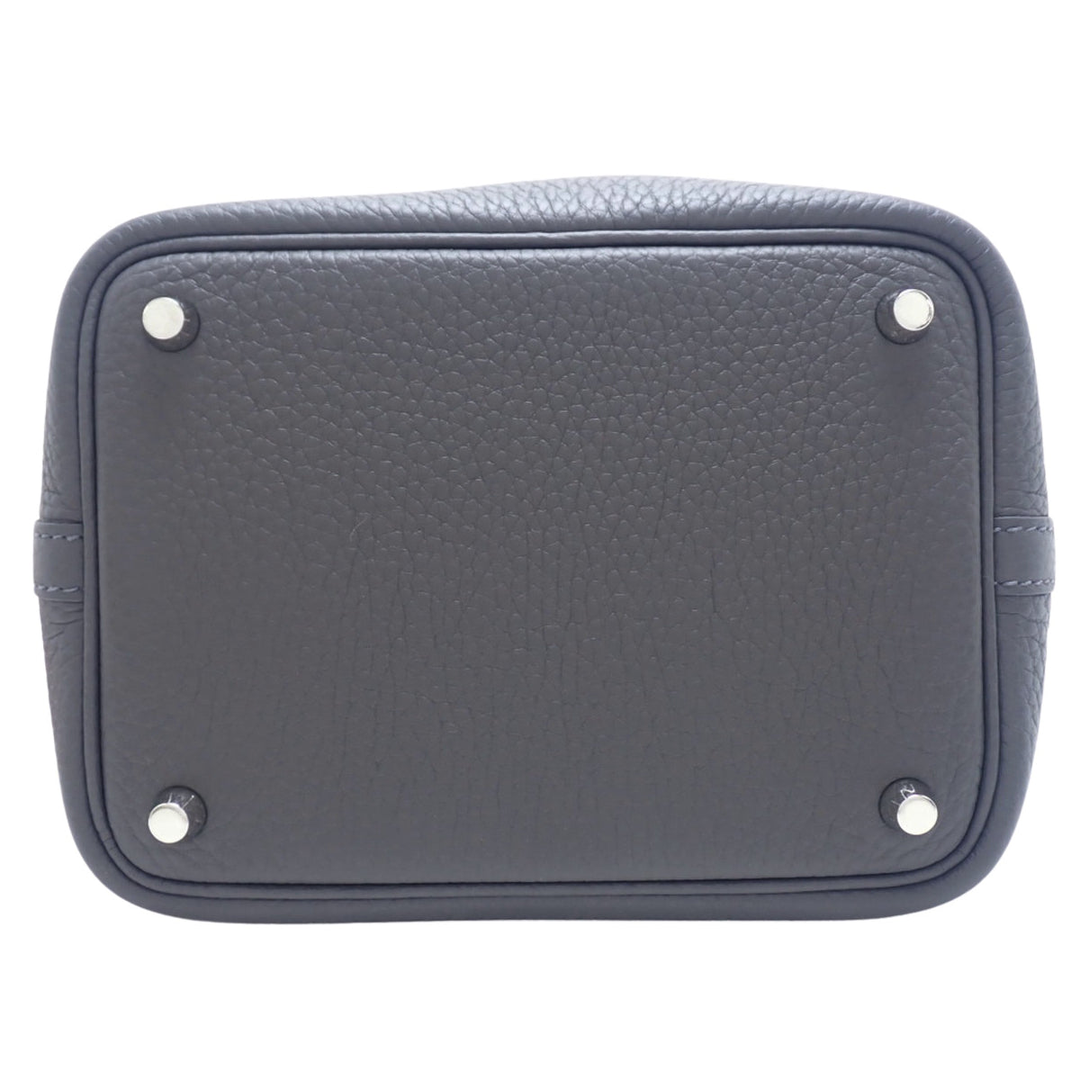 Picotin Lock Eclat PM, Taurillon Clemence Aldoise, Gris Platinum, Silver Hardware, Double Stamp