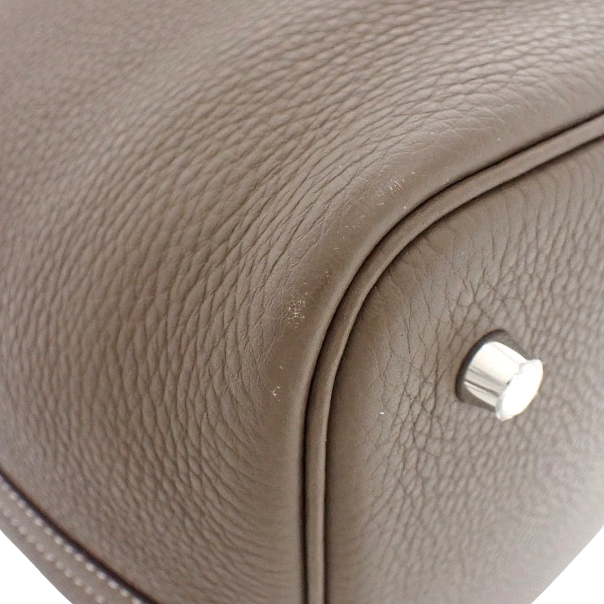 ピコタンロックMM トリヨンクレマンス エトゥープシルバー金具 C刻印