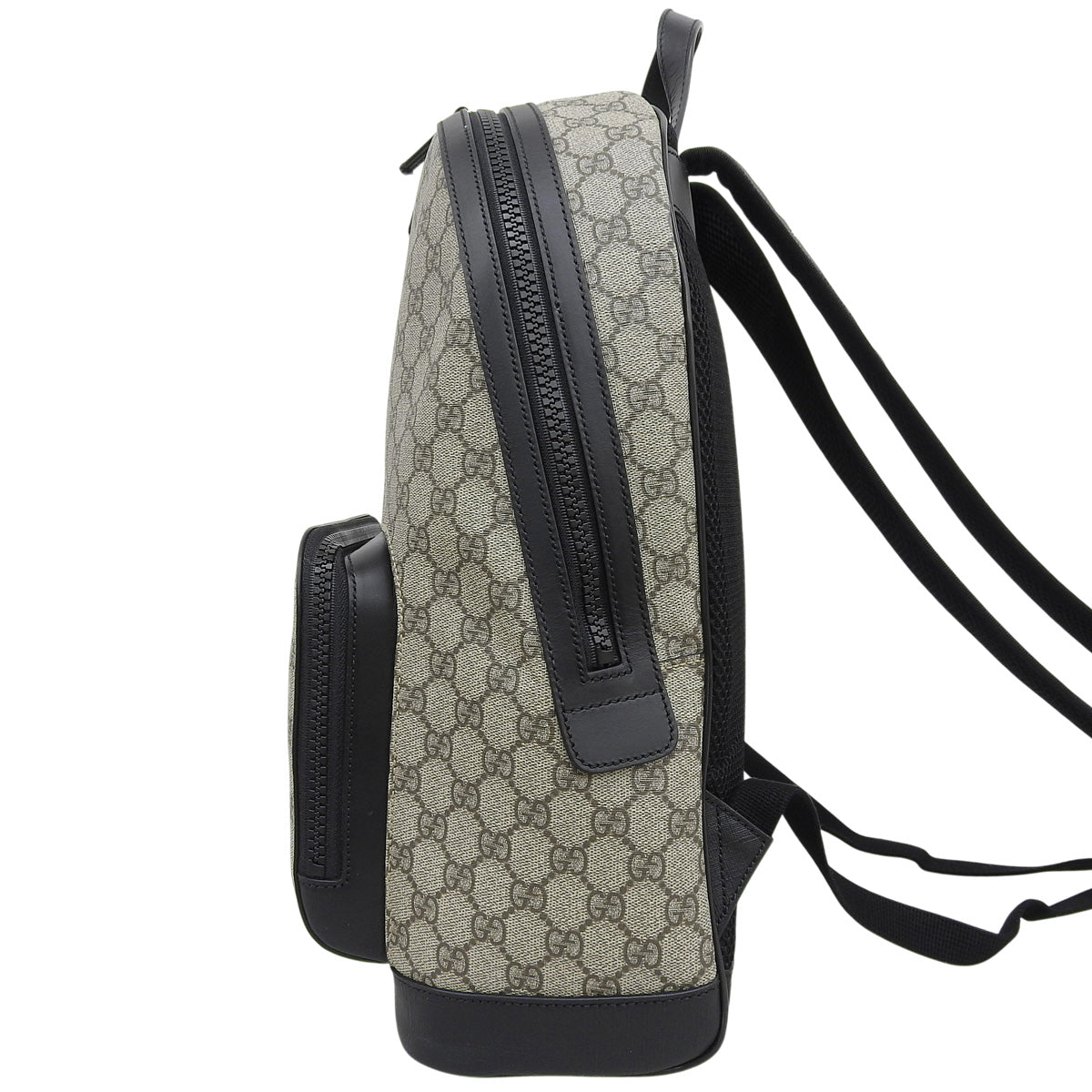 GG Supreme Backpack GG Supreme Canvas Leather Beige Black 406370