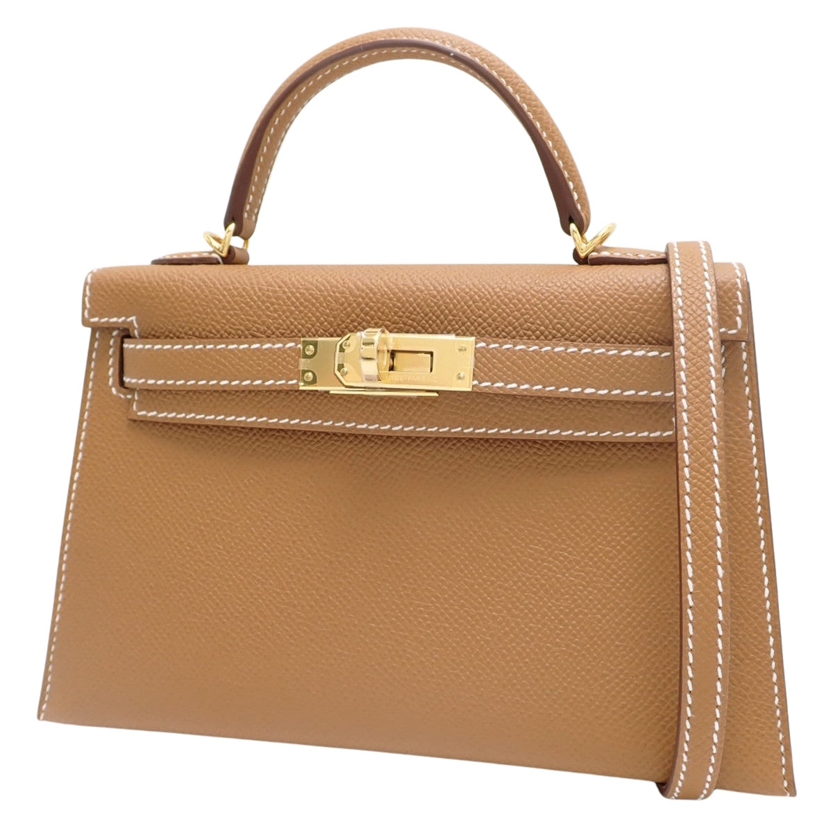 [Unused] Mini Kelly Do (Outside Stitching) Veau Epsom Leather, Gold Hardware, K Stamp