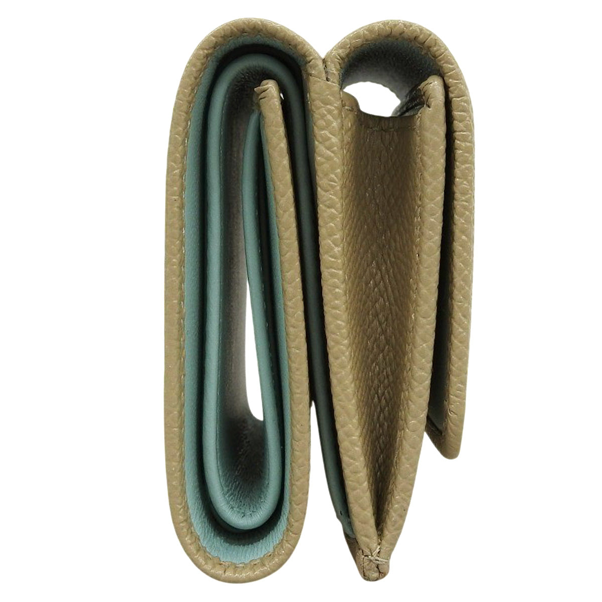 ブルガリブルガリ 三つ折り財布 レザー ベージュ 289064