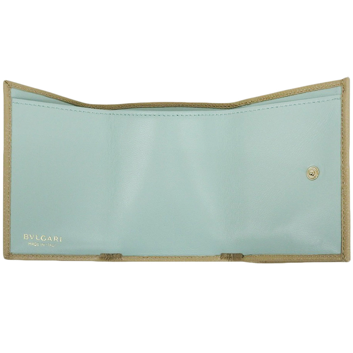 ブルガリブルガリ 三つ折り財布 レザー ベージュ 289064