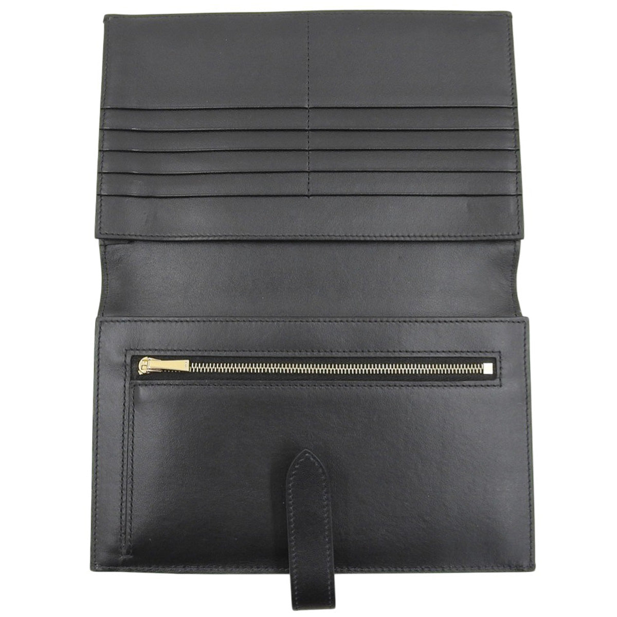 ラージ ストラップウォレット レザー ブラック