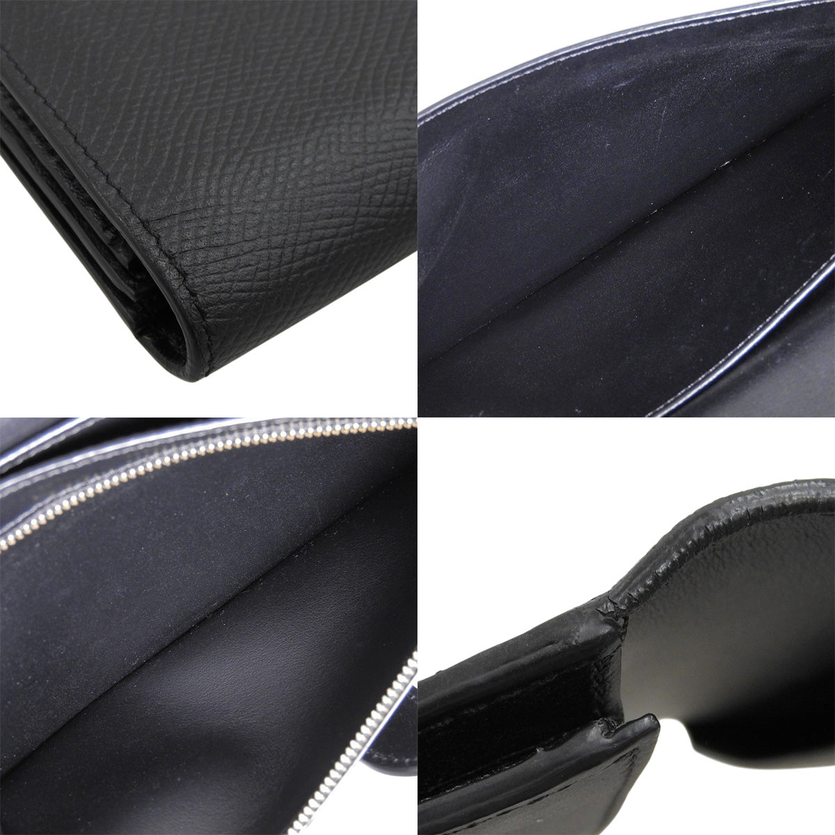 ラージ ストラップウォレット レザー ブラック