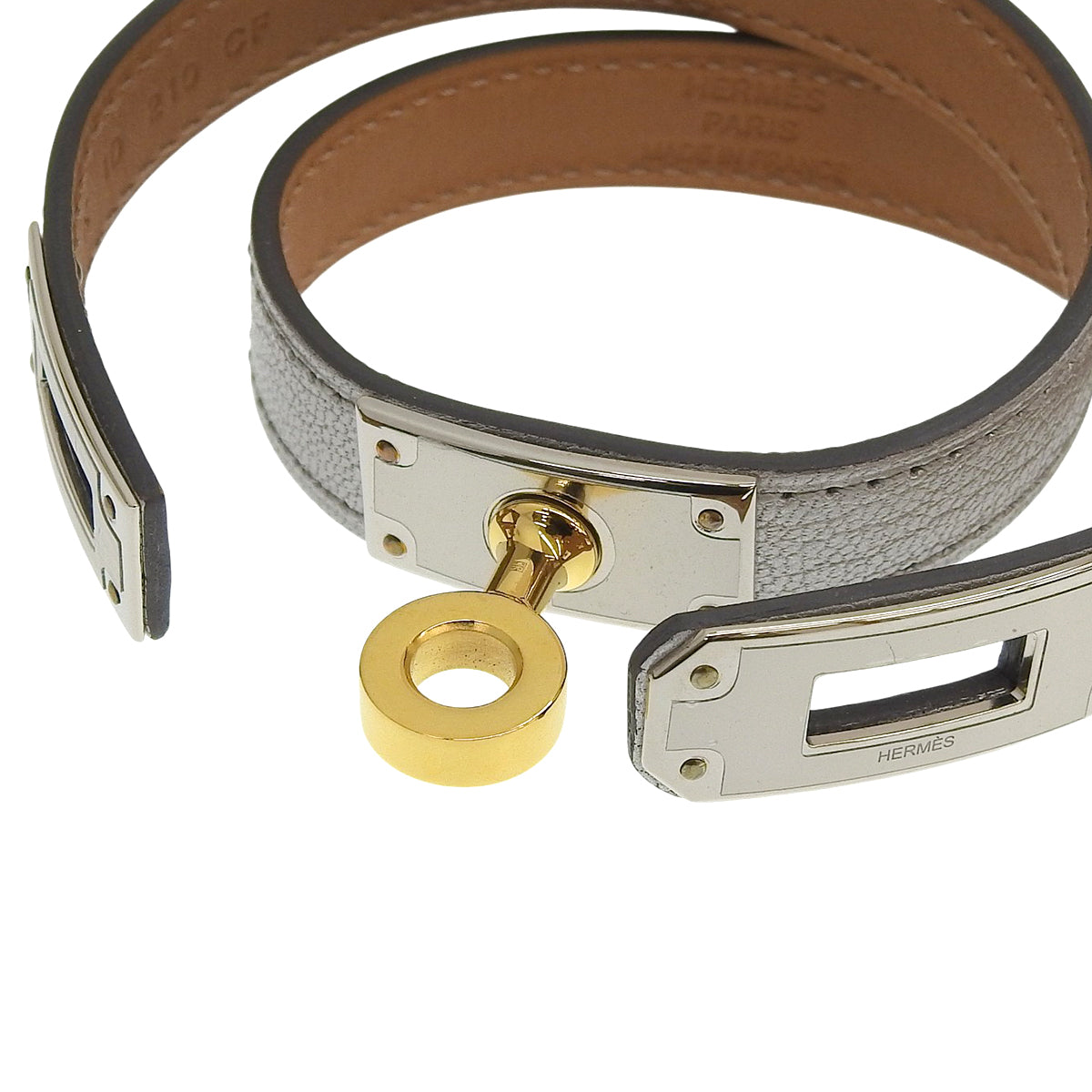 Kelly Bracelet Double Tour Metal (GP) Chevre Shamkilite