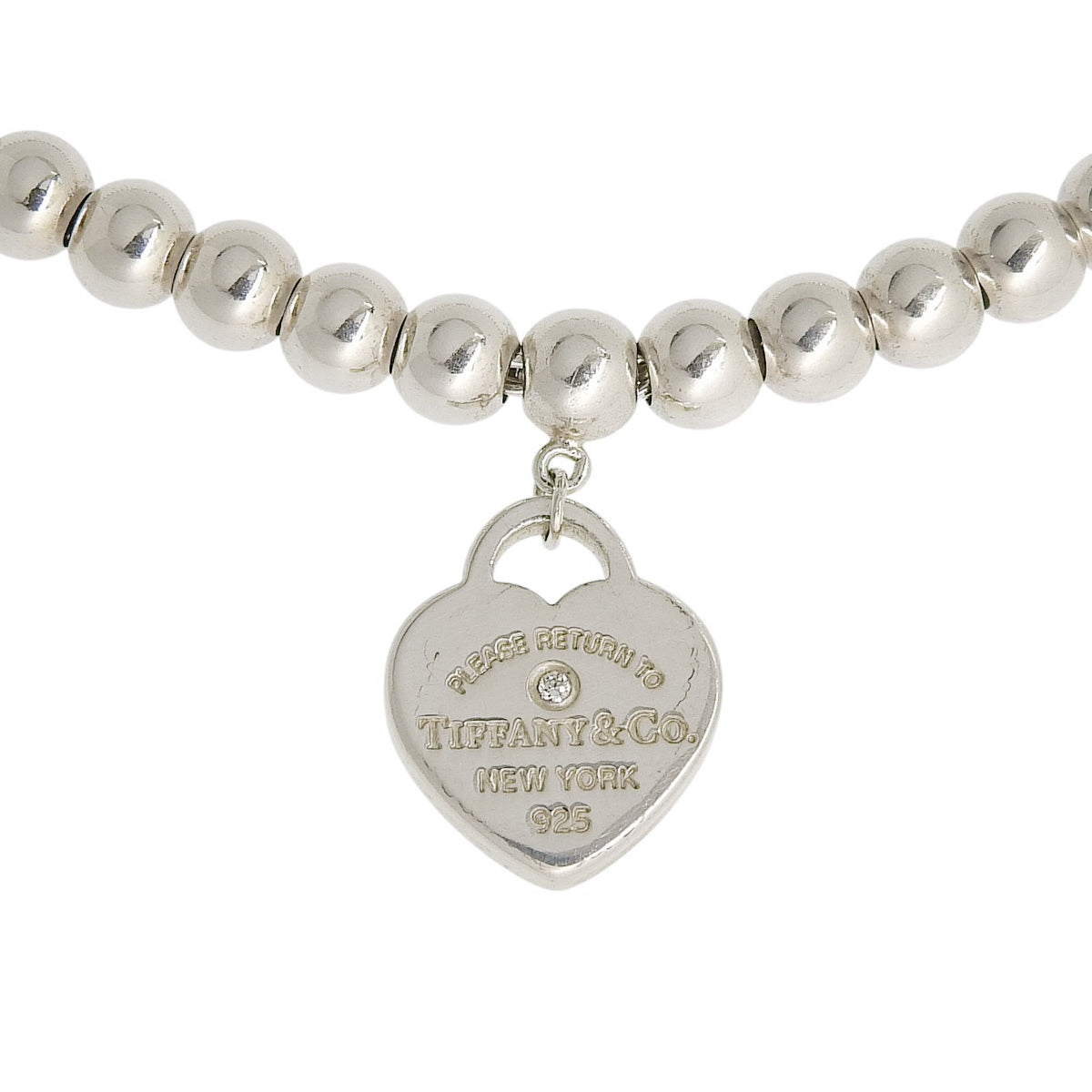 ビーズ ブレスレット ダイヤモンド シルバー SV925