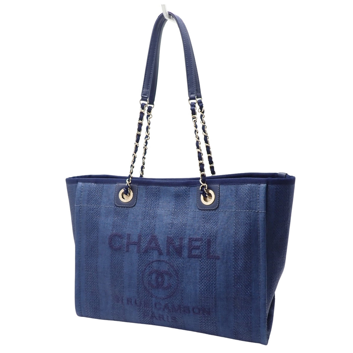 ドーヴィル チェーントート MM キャンバス レザー ネイビー