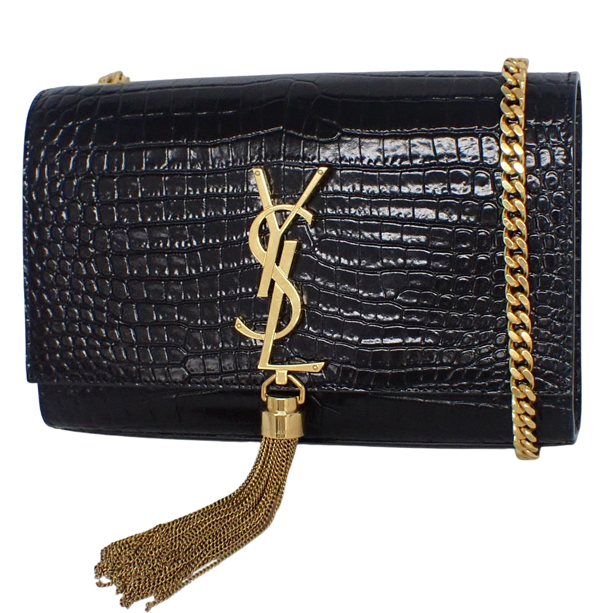 ケイト チェーンショルダーバッグ レザー ブラック 474366