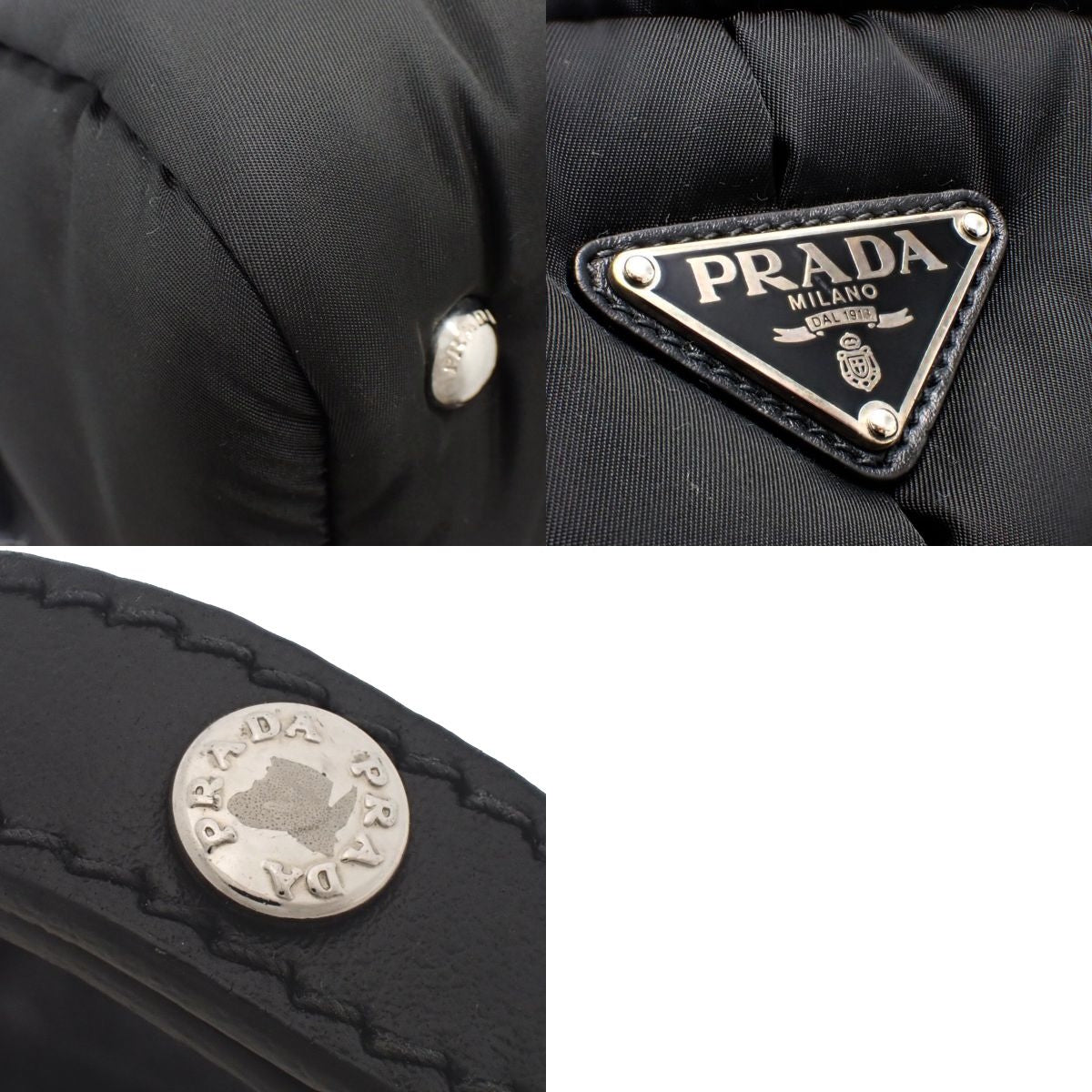 Bomber handbag in black nylon 1BB881