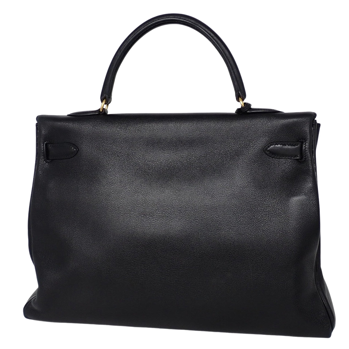 Kelly 32（内侧缝线）沃克斯豪尔 Gulliver 黑色，配金色五金件和 A 字印章