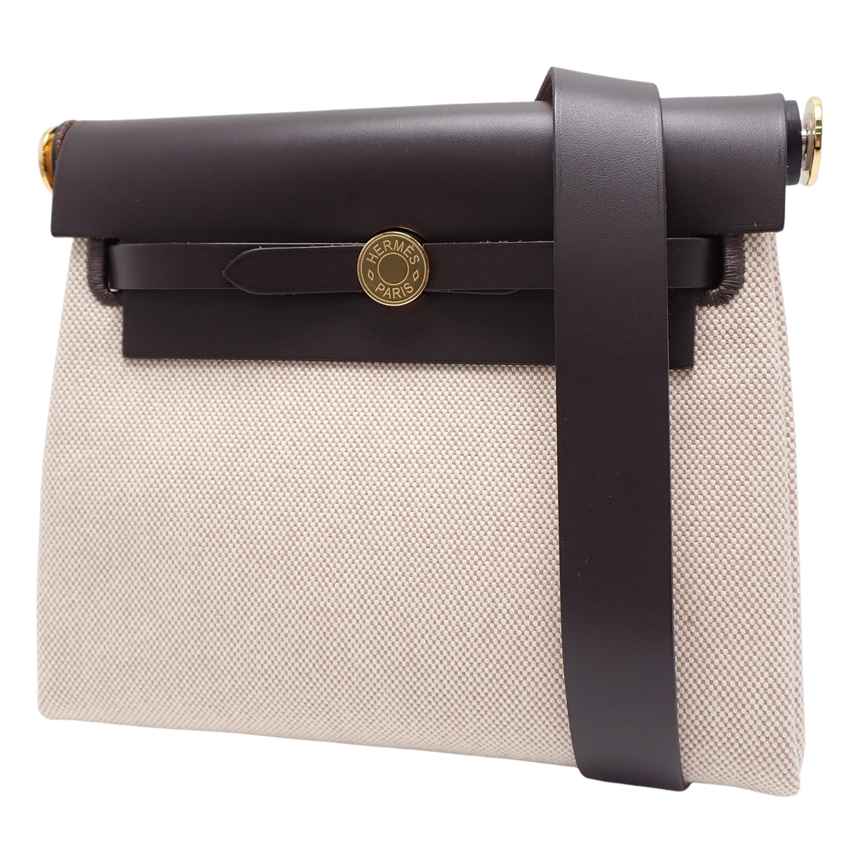 【未使用】エールバッグ ジップ 20 ミニ K刻印 トワルミリタリー ヴァッシュハンター エベンヌ ゴールド金具