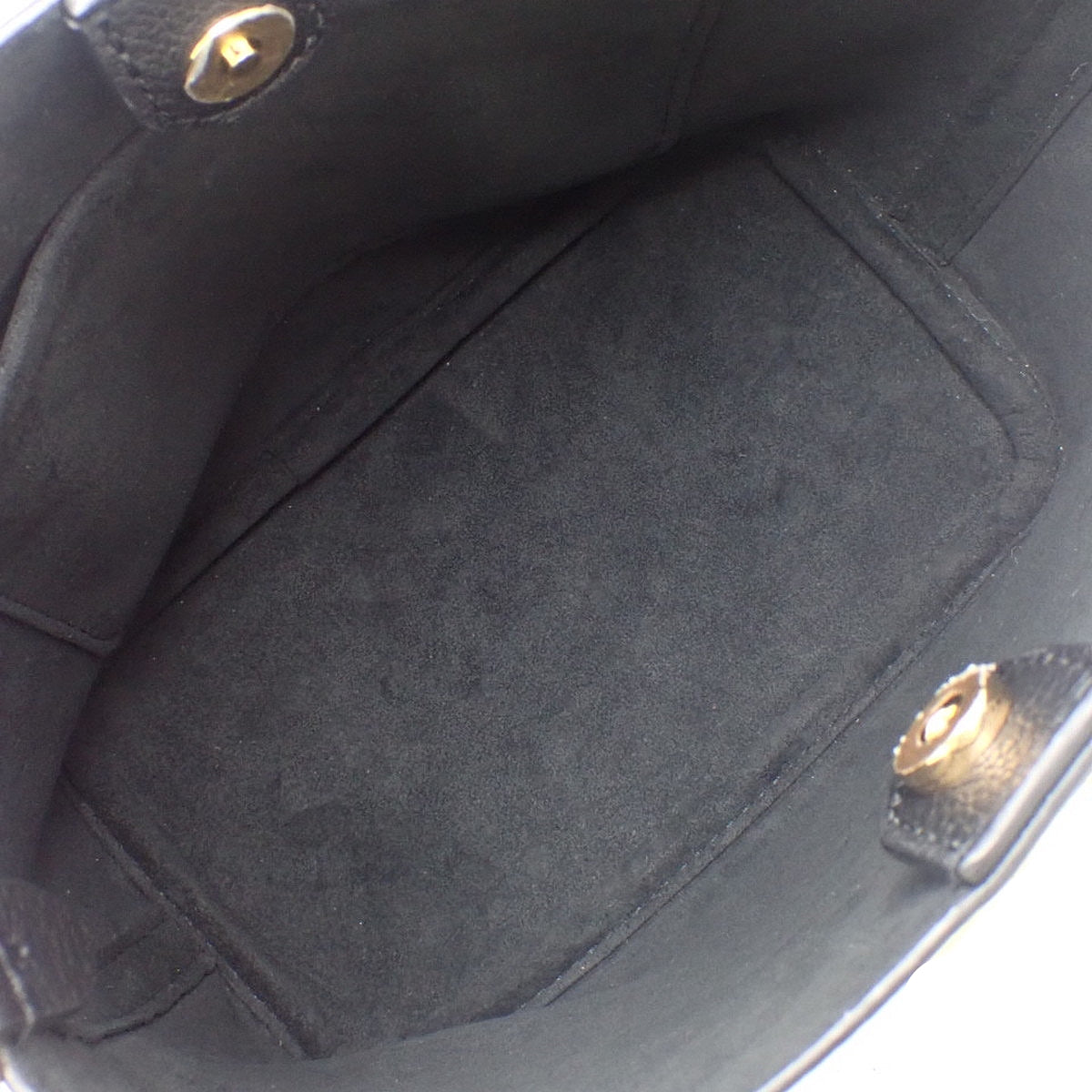 Rock &amp; Walk Grained Calf Leather Black M24006 2-Way Shoulder Bag with Chain