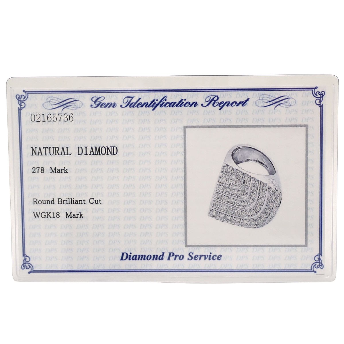 ダイヤモンド リング D2.78 ホワイトゴールド K18WG 21.3g