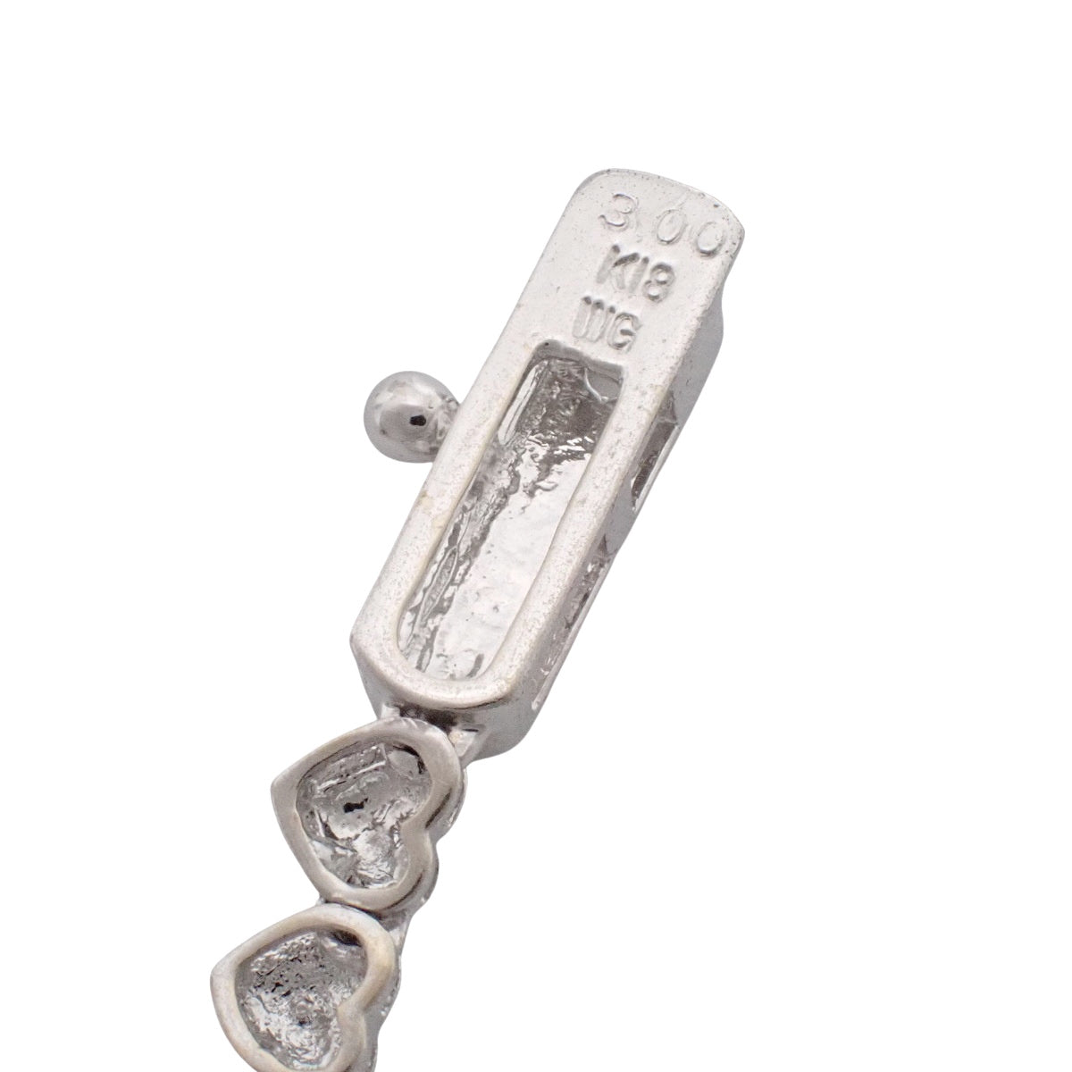 Heart Shape Tennis Necklace D3.00 White Gold K18WG 13.2g