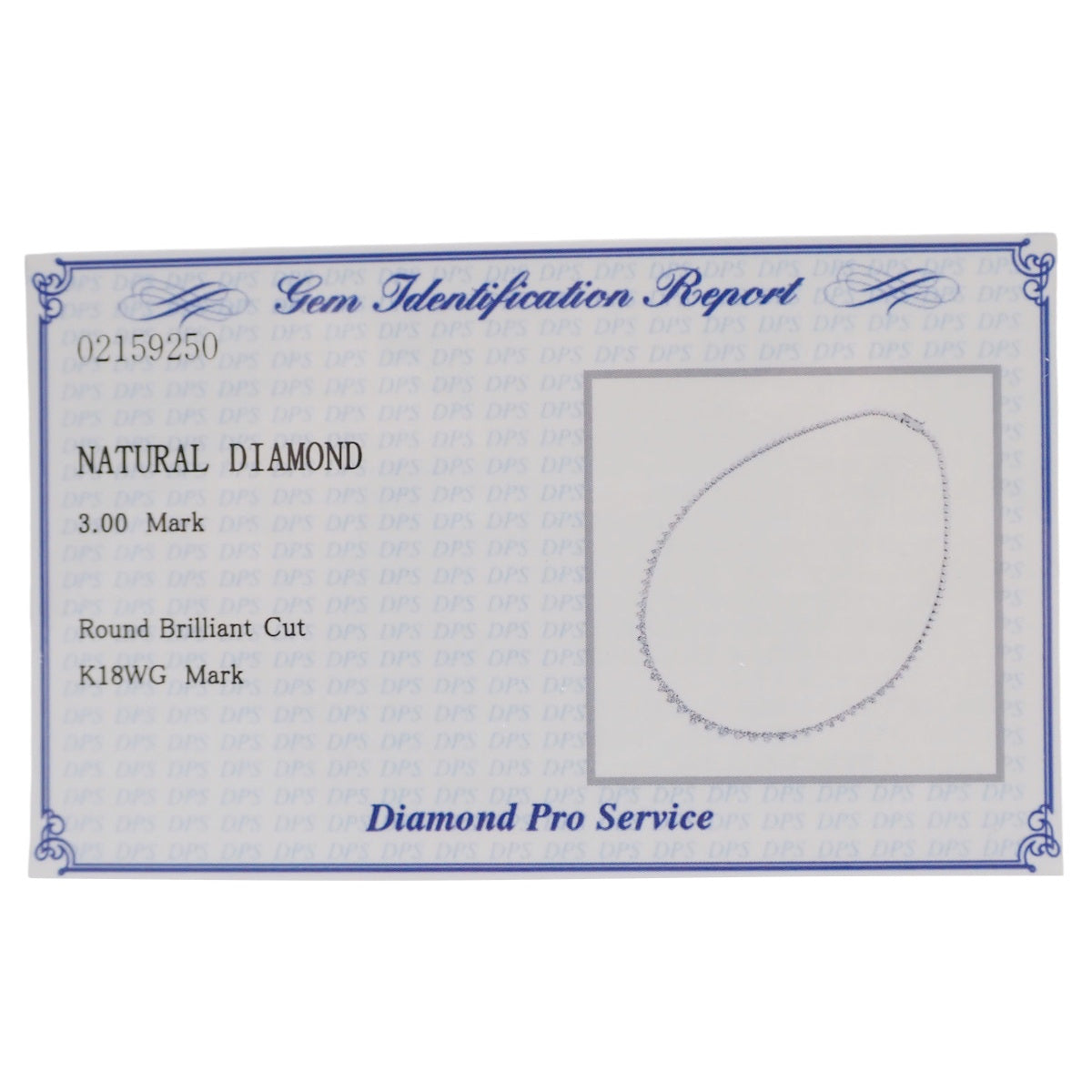 Heart Shape Tennis Necklace D3.00 White Gold K18WG 13.2g