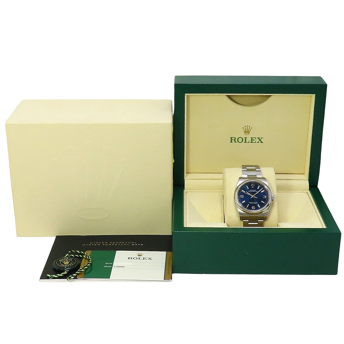 Oyster Perpetual 116000 SS Random serial Blue Automatic Men's