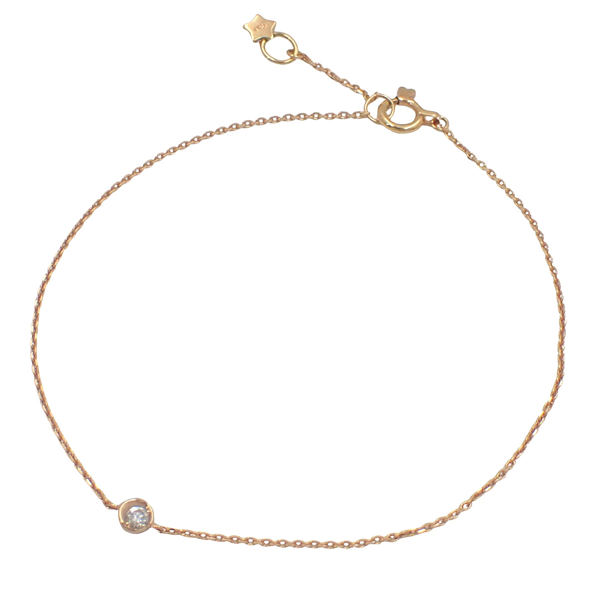 钻石 D0.03 粉金 K18PG 0.8克