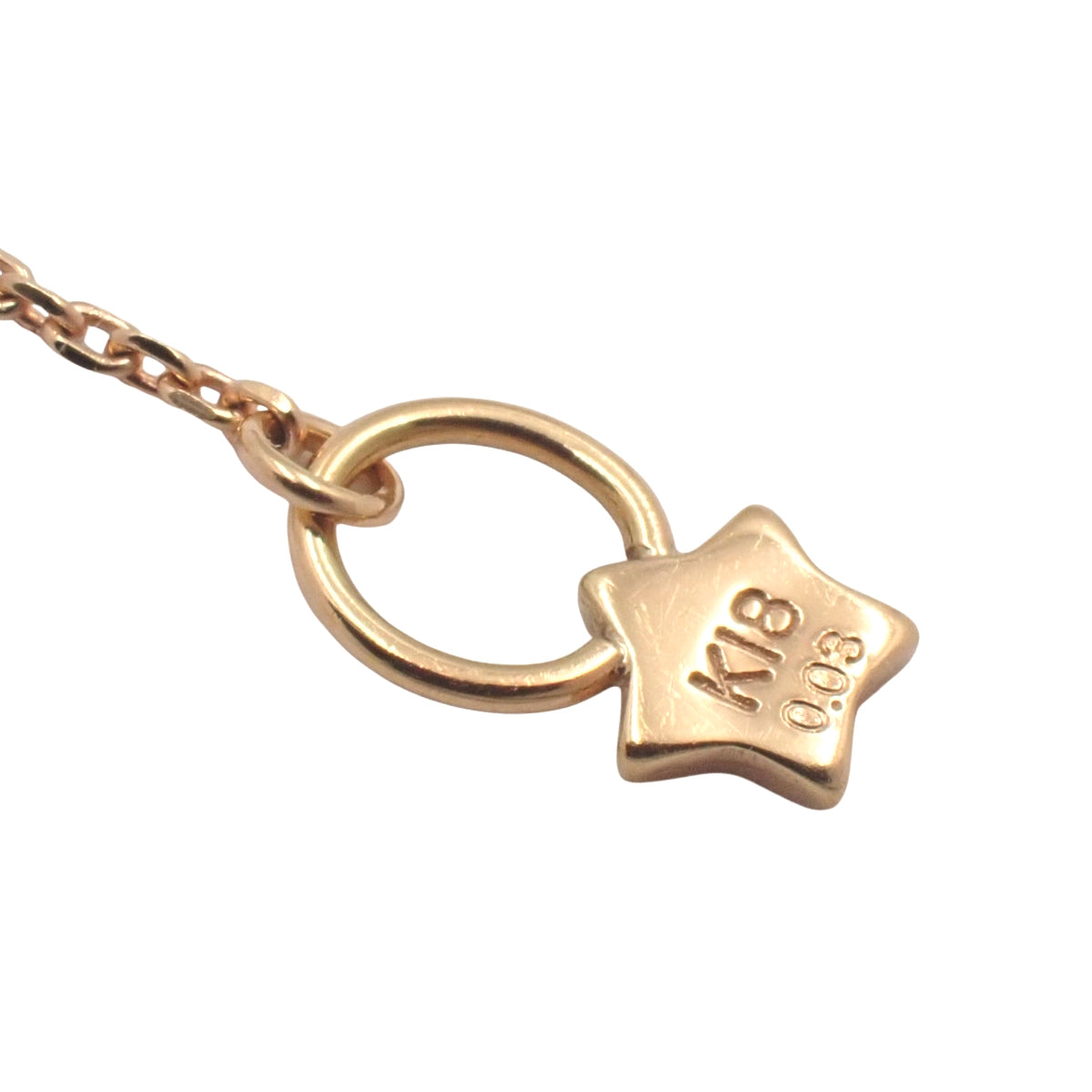 钻石 D0.03 粉金 K18PG 0.8克