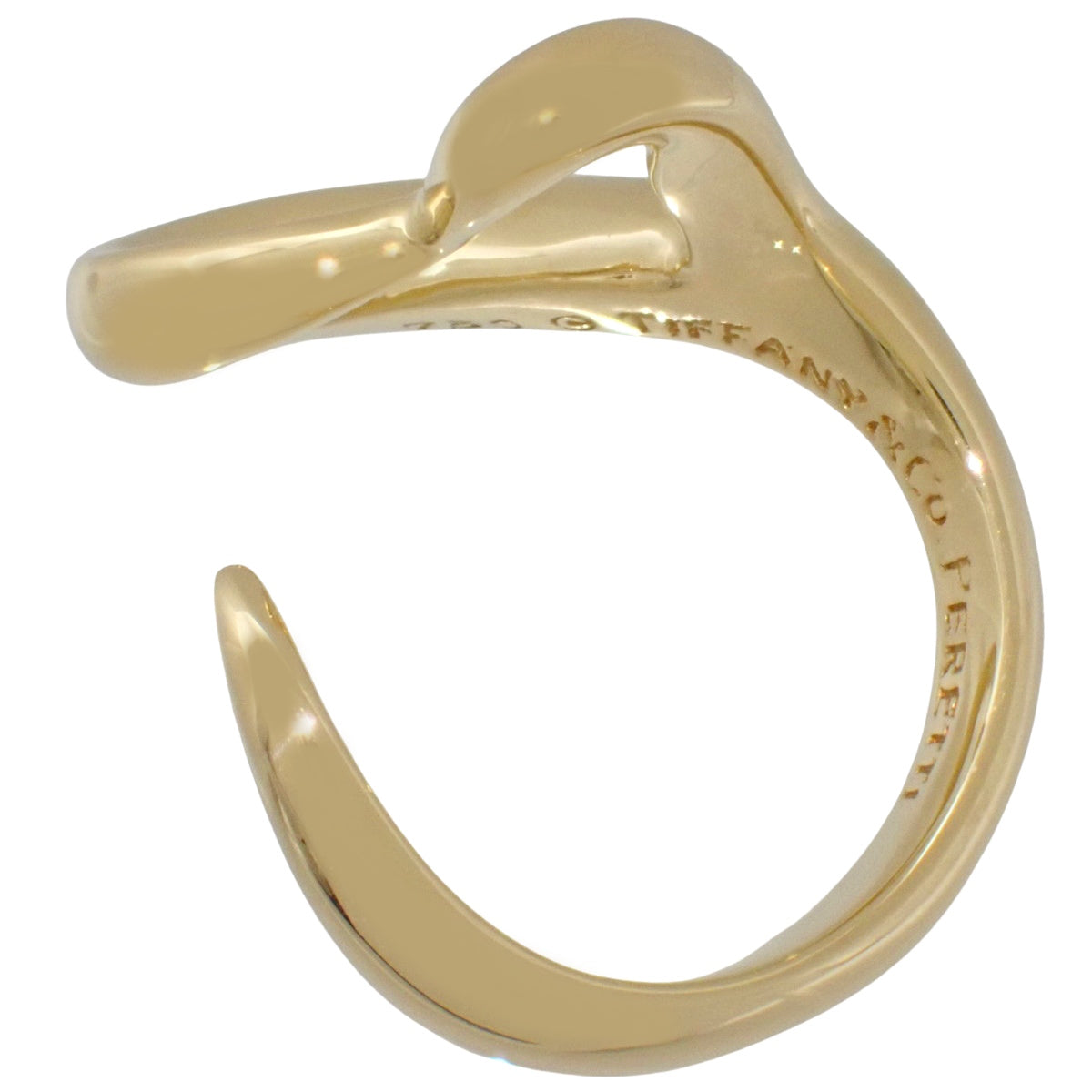 オープンハート リング イエローゴールド K18YG 11.5(51.5)号 7.8g