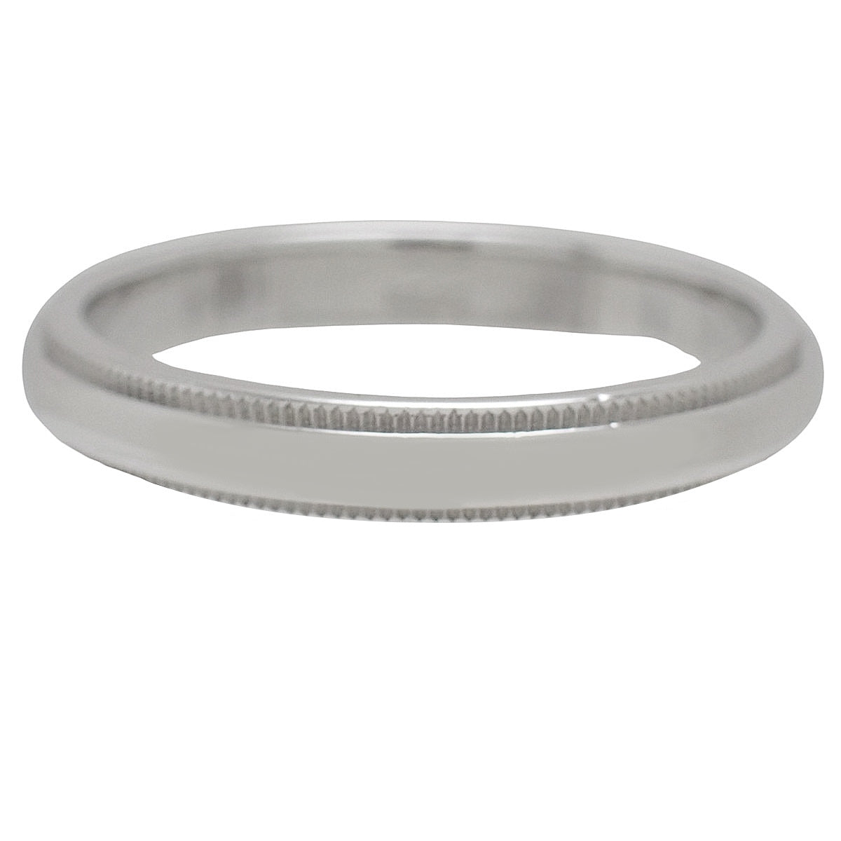 Milgrain Band Ring Platinum Pt950 Size 14 (US 7) 5.4g