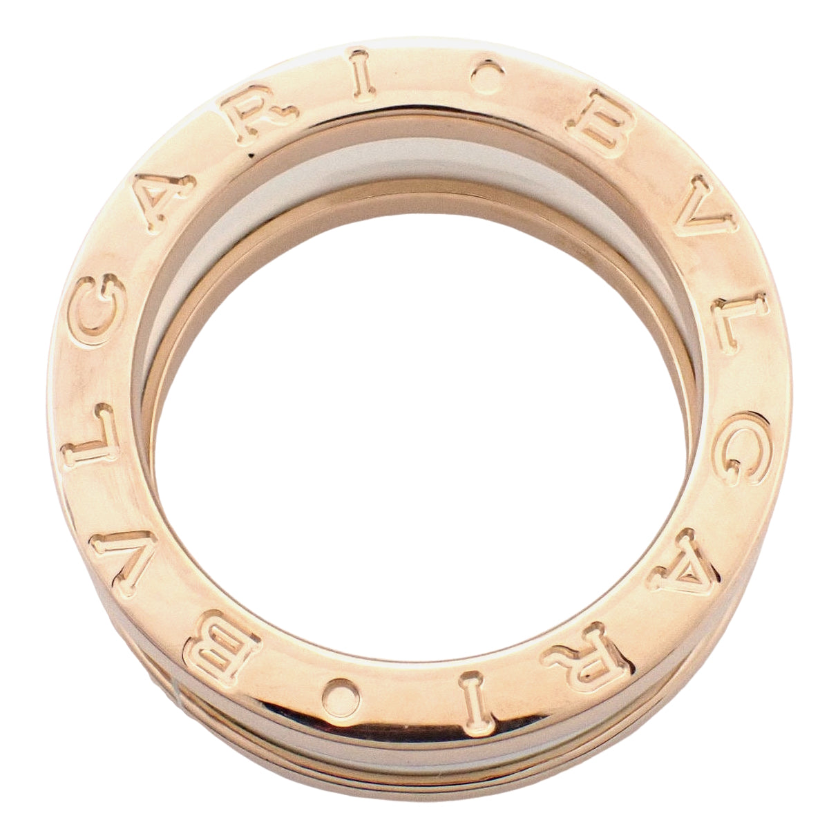 B.zero1 戒指 粉金 K18PG 白色陶瓷 49 7.7克