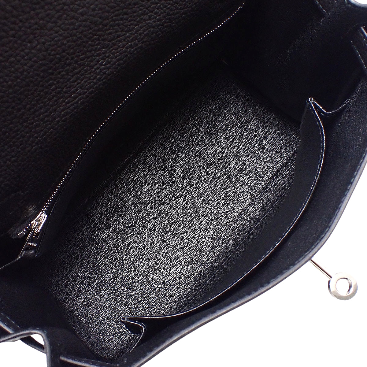 ケリー25 (内縫い) トゴ パラジウム金具 ブラック B刻印