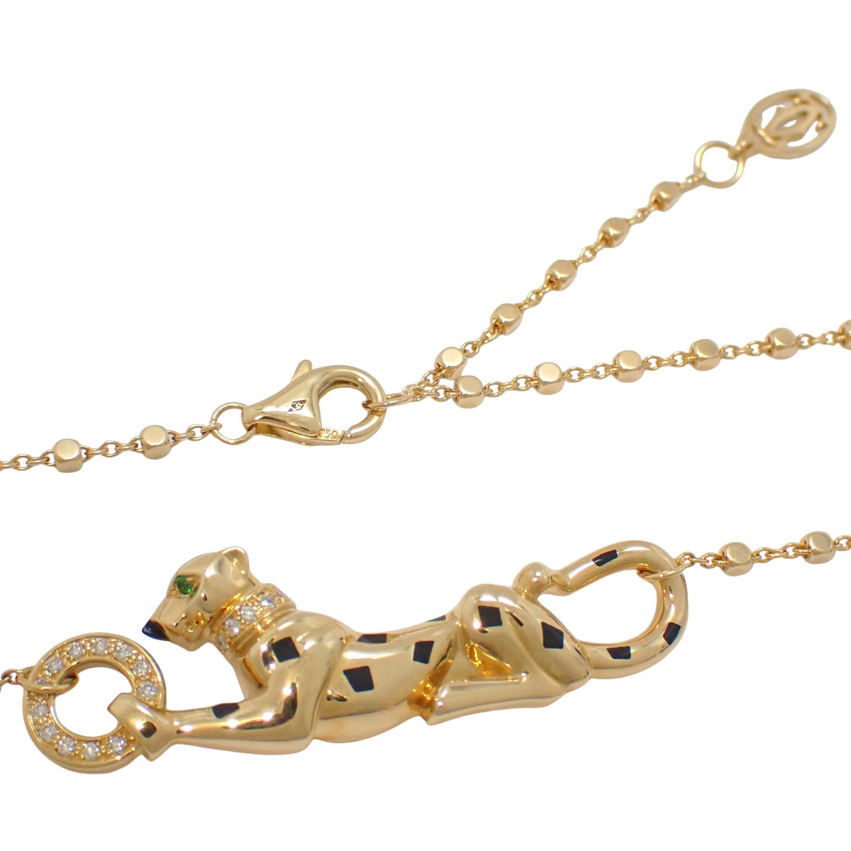 Panthère de Cartier pendant with diamonds, tsavorite garnets, and yellow gold (18K yellow gold), 11.3g